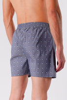 Printed Woven Boxer Shorts - Dark Grey - Mendeez