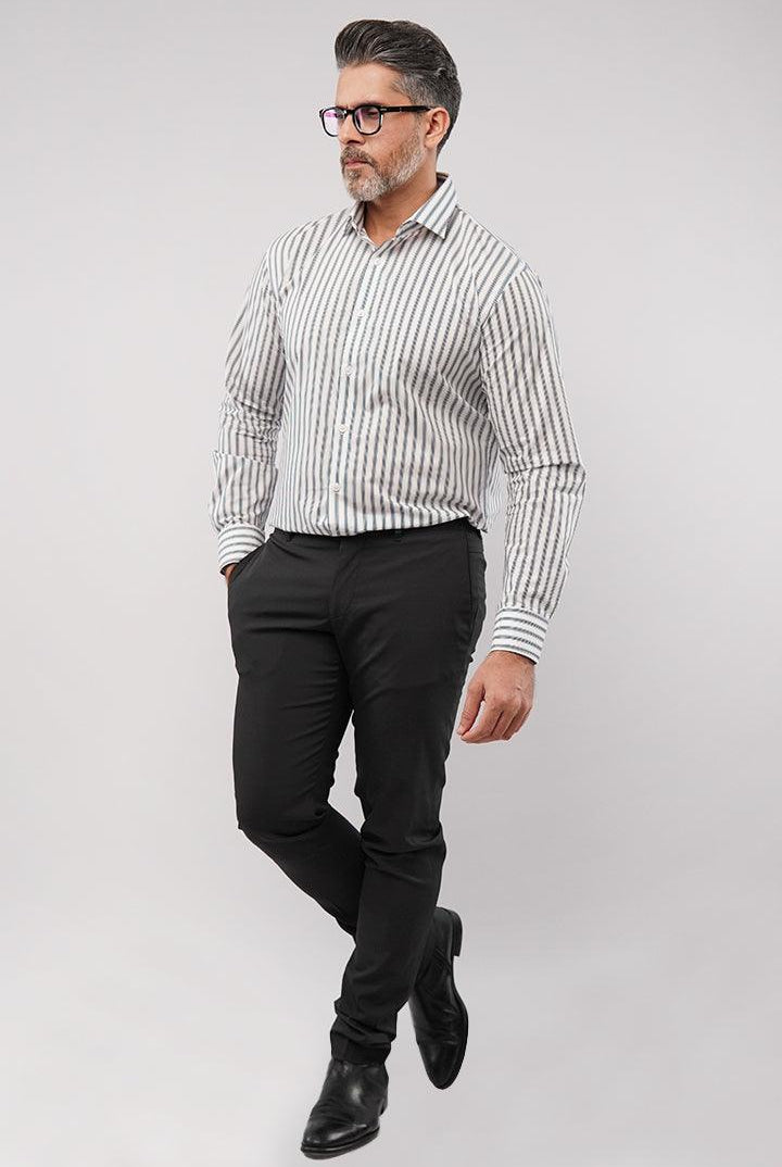 Striped Shirt - Black & White - Mendeez