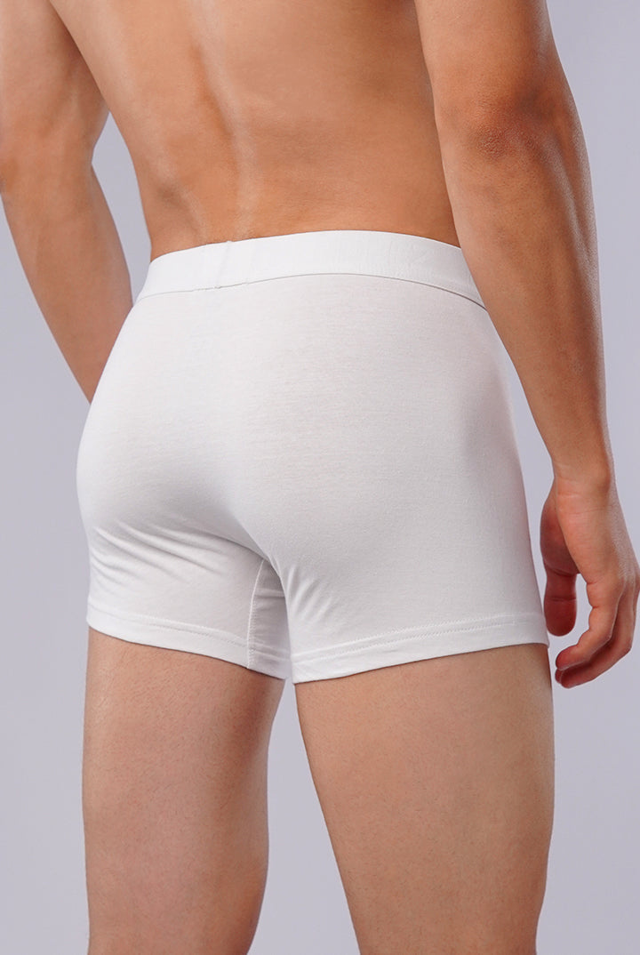 Boxer Trunk - Black, White & Heather Grey Pack Of 3 - Mendeez
