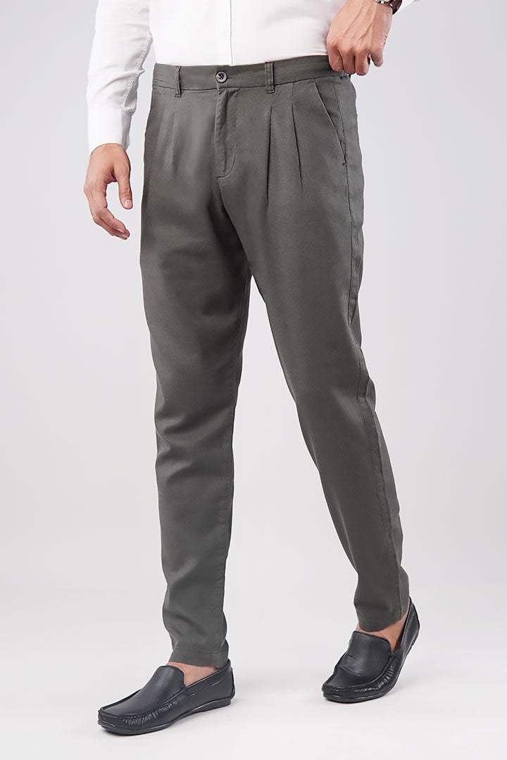 Pleated Pant - Charcoal - Mendeez PK