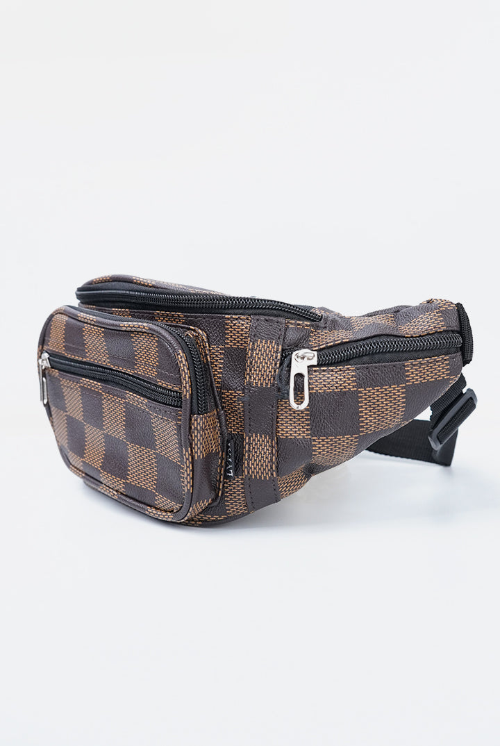 Leather Waist Bag - Brown - Mendeez