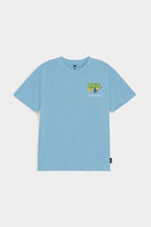 Printed Graphic Tee - Sky Blue - Mendeez