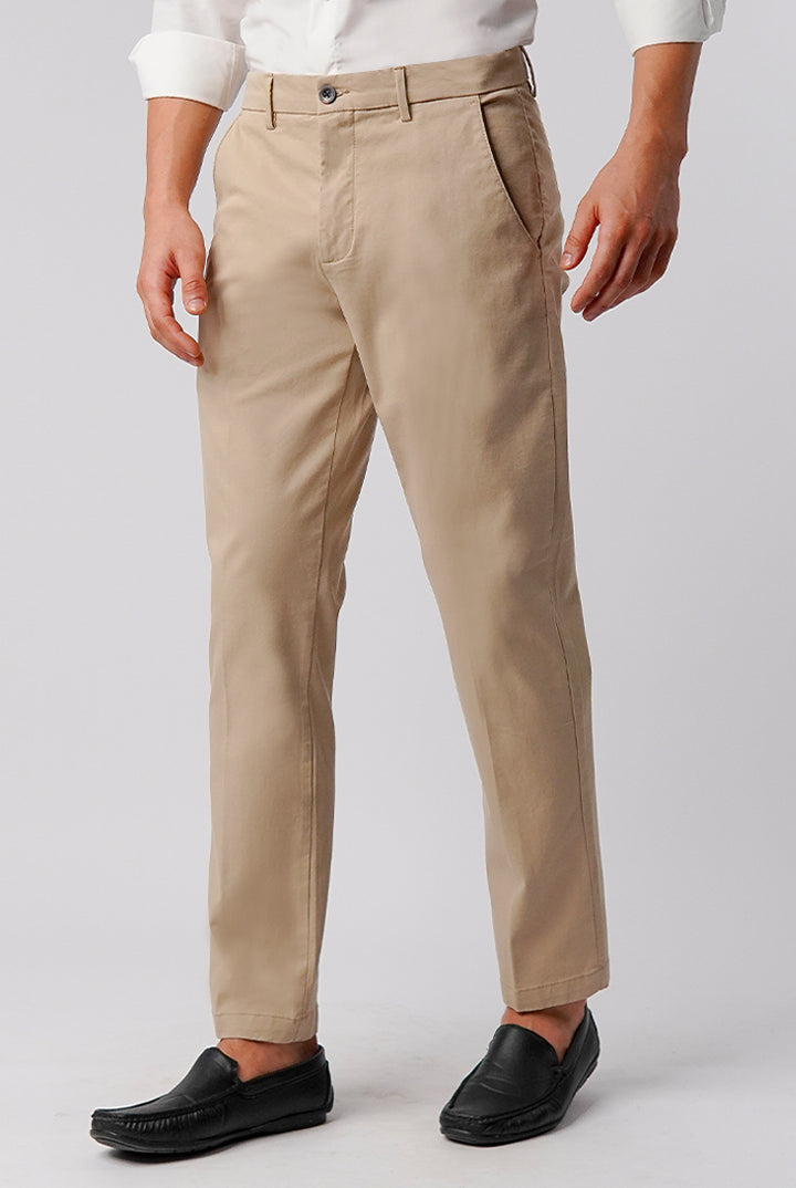 Straight Fit Chinos - Beige - Mendeez
