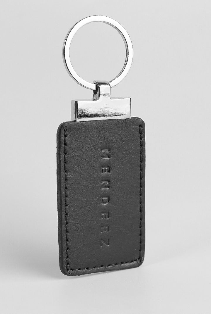Leather Keychain - Black - Mendeez