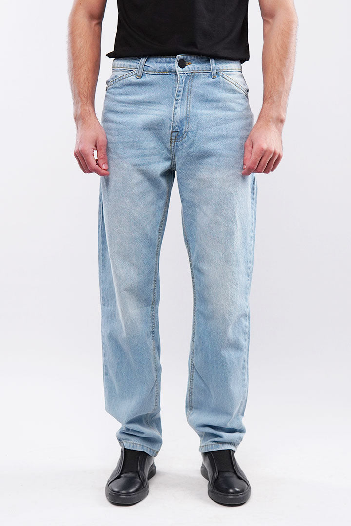 Straight Fit Denim - Sky Blue - Mendeez