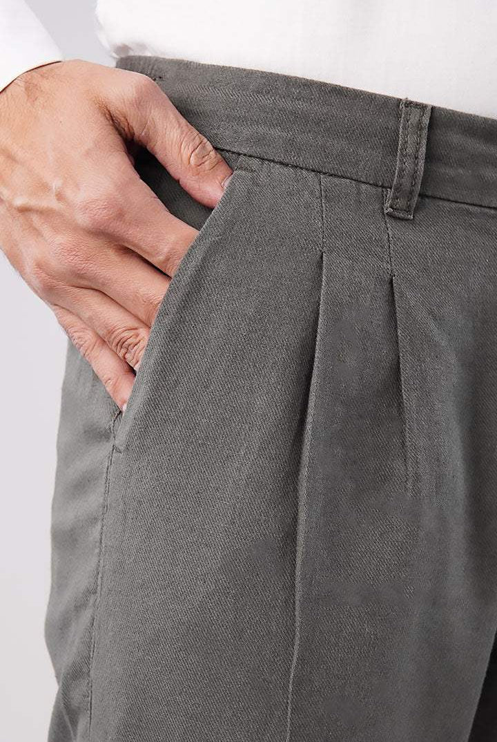 Pleated Pant - Charcoal - Mendeez PK