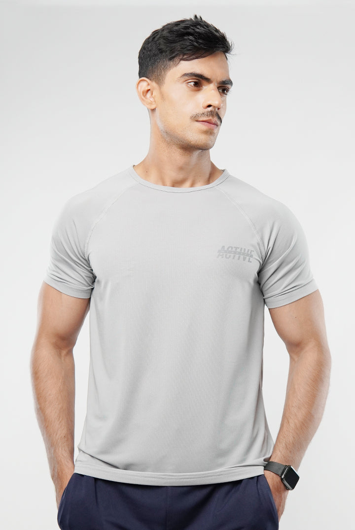 Textured T-Shirt - Light Grey - Mendeez