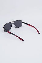 Double Bridge Aviator Sunglasses - Black - Mendeez