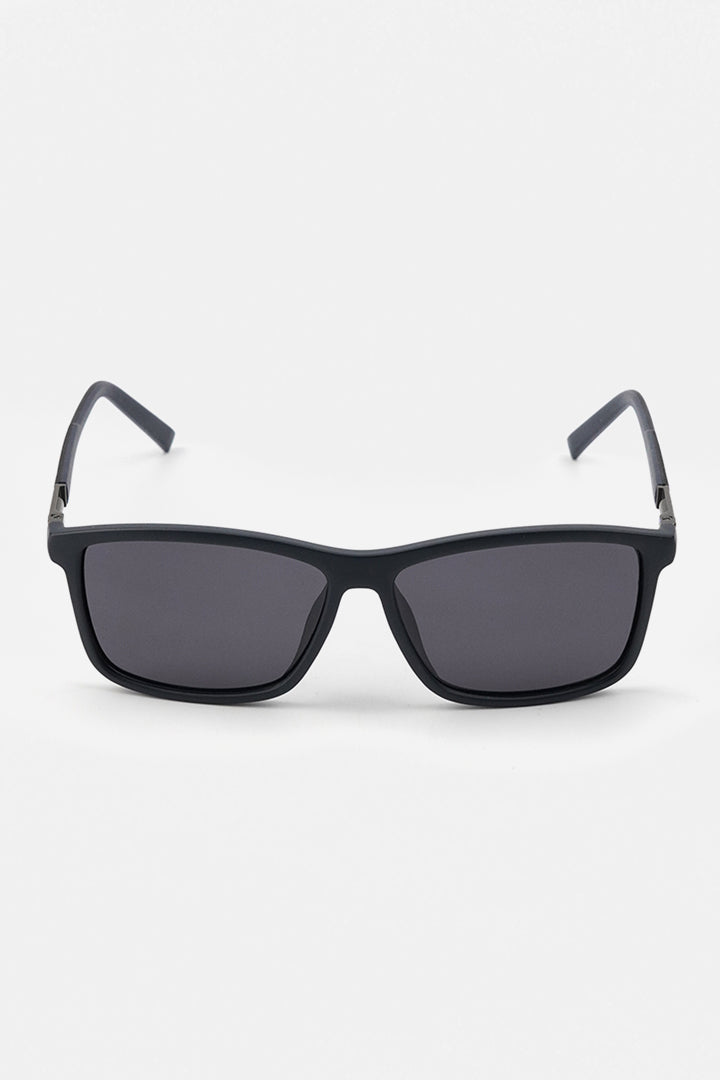 Rectangle Wayfarer Sunglasses - Black - Mendeez