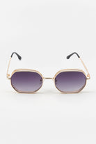 Vintage Polygon Metal Sunglasses - Gold - Mendeez