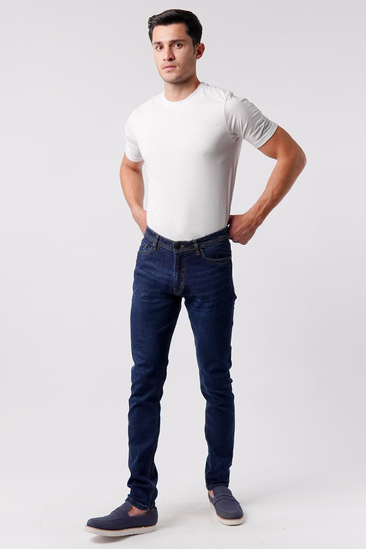 Slim Fit Denim - Navy Blue - Mendeez