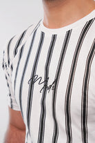 MNDZ Striped T-Shirt - Black & White - Mendeez