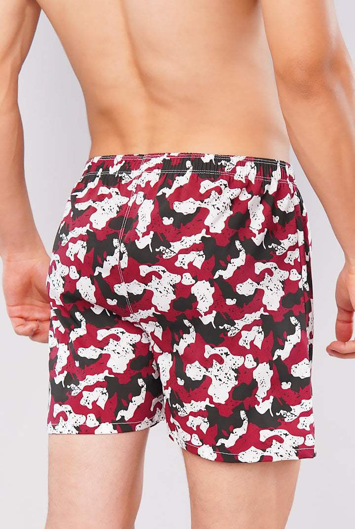 Crimson Camo Woven Boxer Shorts - Mendeez PK