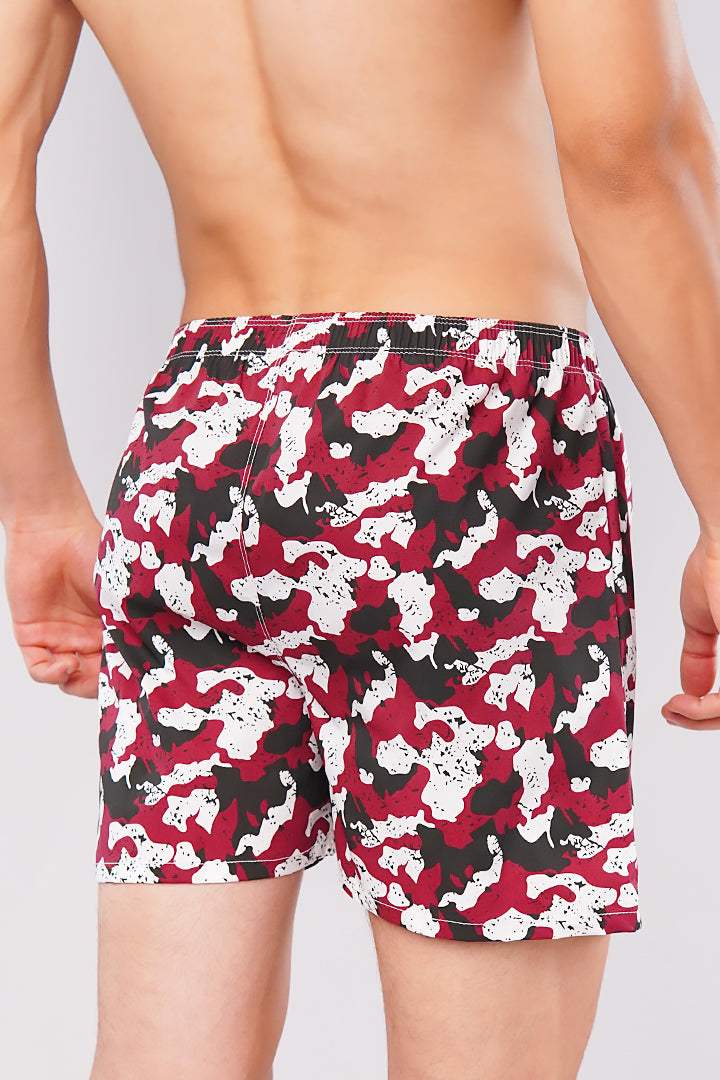 Crimson Camo Woven Boxer Shorts - Mendeez PK