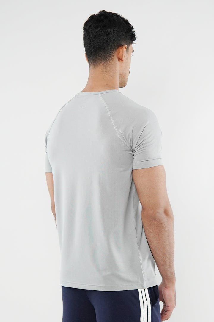 Textured T-Shirt - Light Grey - Mendeez