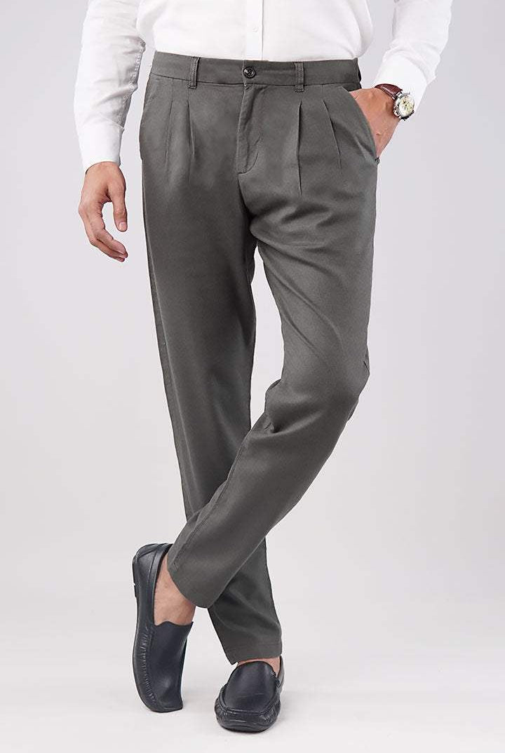 Pleated Pant - Charcoal - Mendeez PK