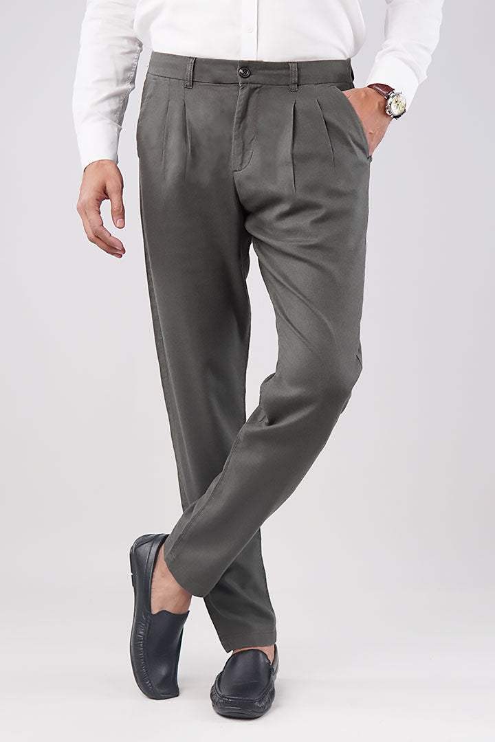 Pleated Pant - Charcoal - Mendeez PK