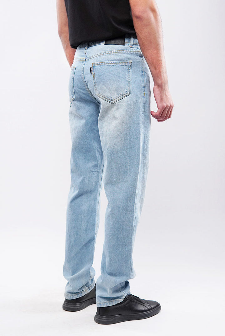 Straight Fit Denim - Sky Blue - Mendeez