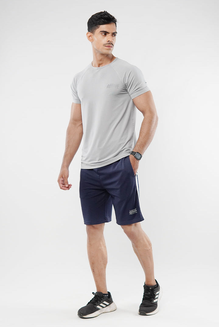 Textured T-Shirt - Light Grey - Mendeez