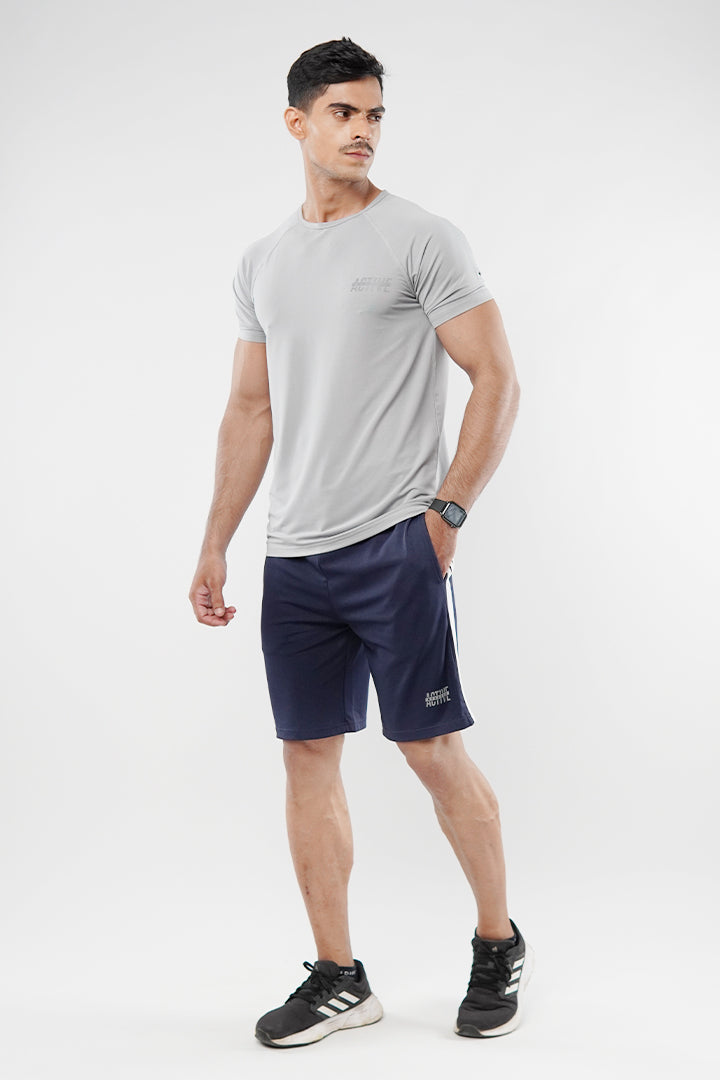 Textured T-Shirt - Light Grey - Mendeez