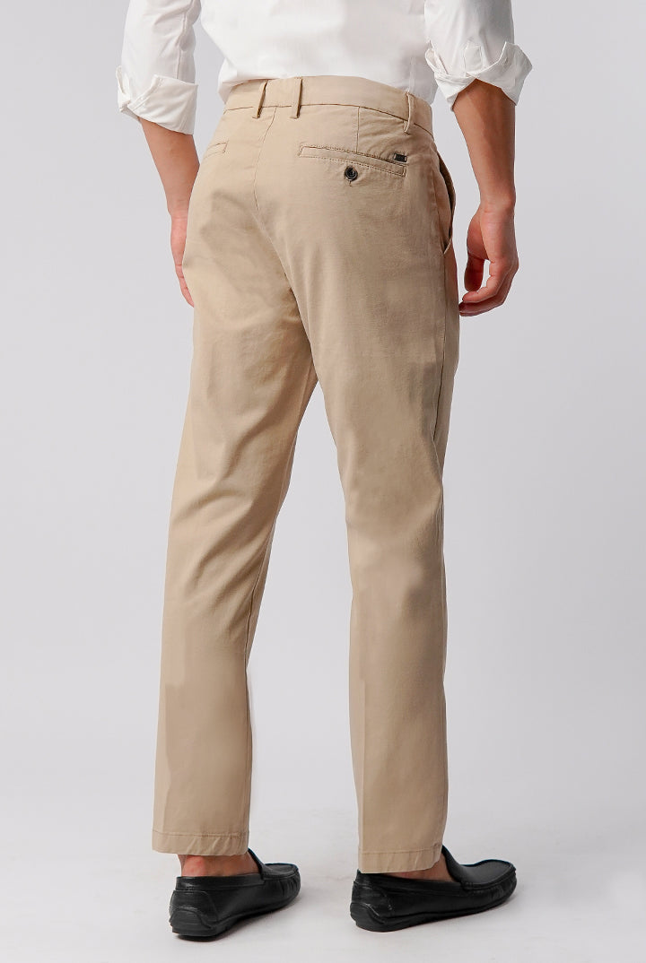 Straight Fit Chinos - Beige - Mendeez