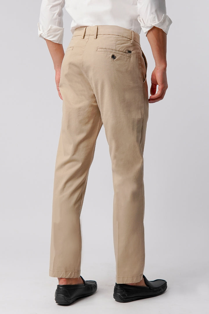 Straight Fit Chinos - Beige - Mendeez