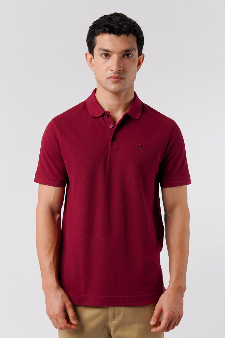 Regular Fit Polo Shirt - Maroon - Mendeez