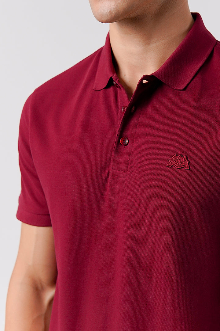 Regular Fit Polo Shirt - Maroon - Mendeez