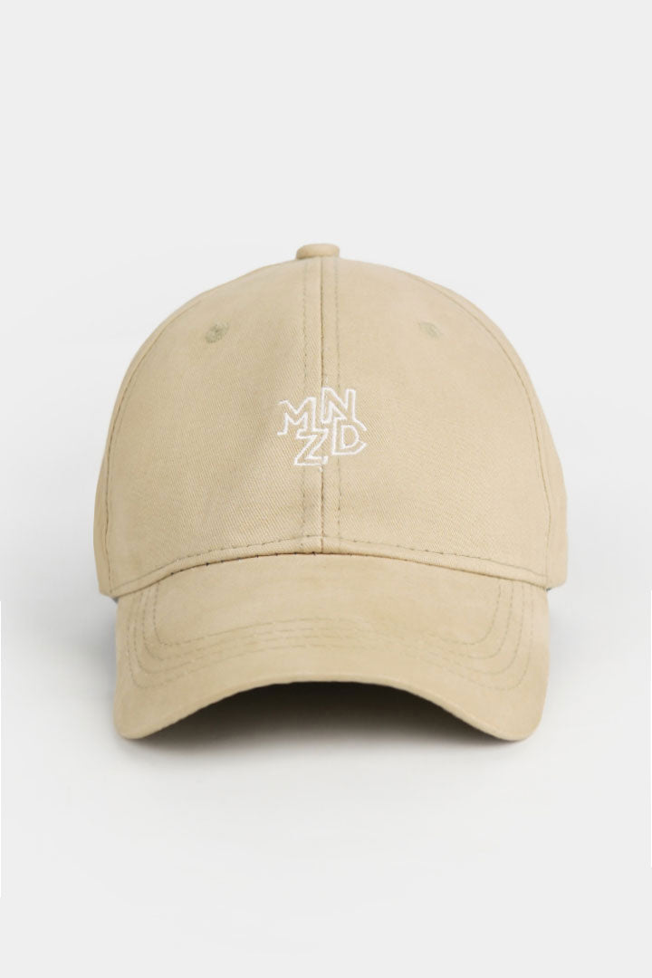MNDZ Signature Embroidered Cap - Beige - Mendeez