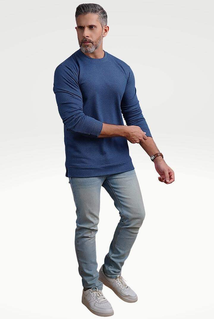 Denim Blue Terry Sweatshirt - Mendeez PK