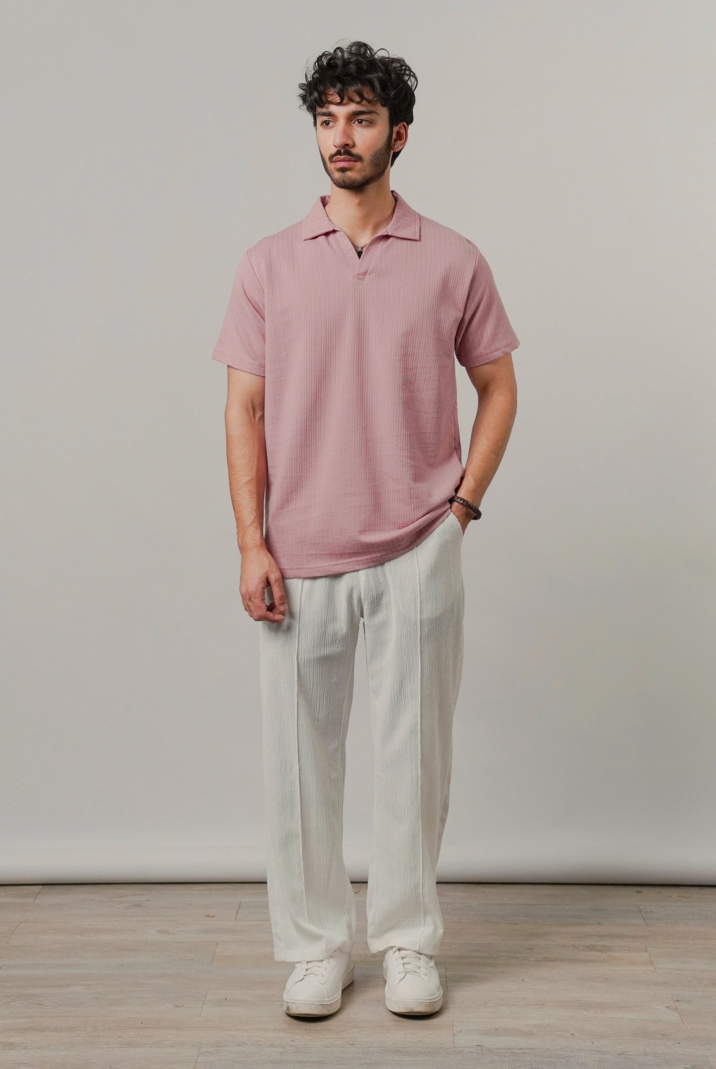 Johnny Collar Polo - Pink - Mendeez