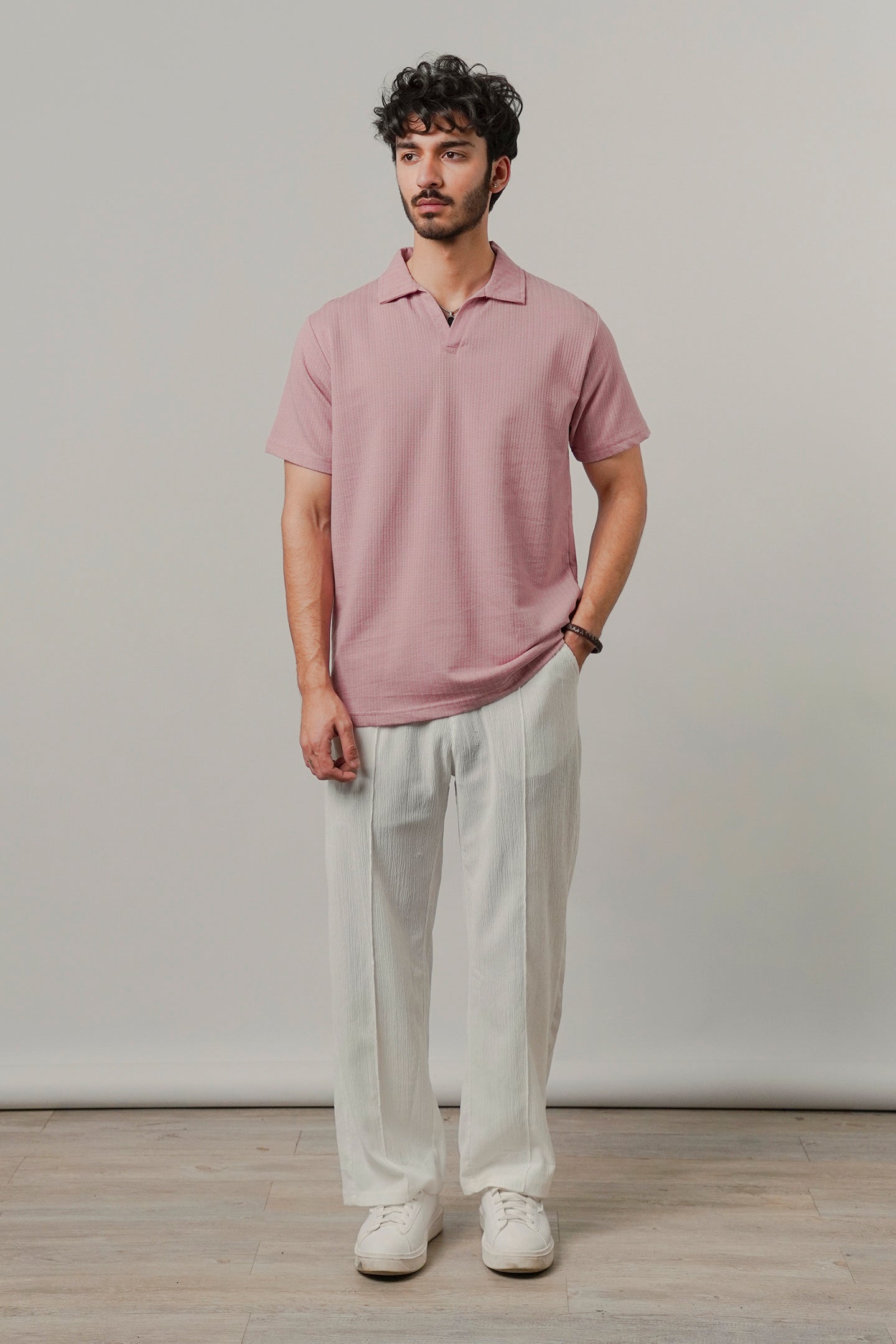 Johnny Collar Polo - Pink - Mendeez
