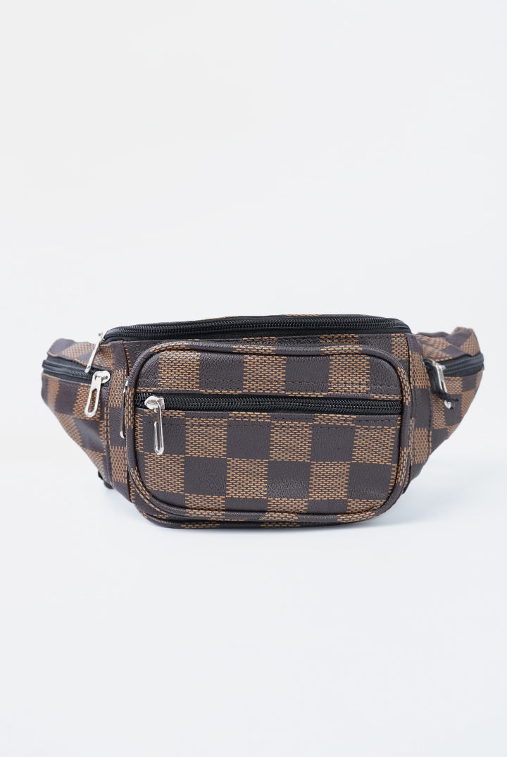 Leather Waist Bag - Brown - Mendeez