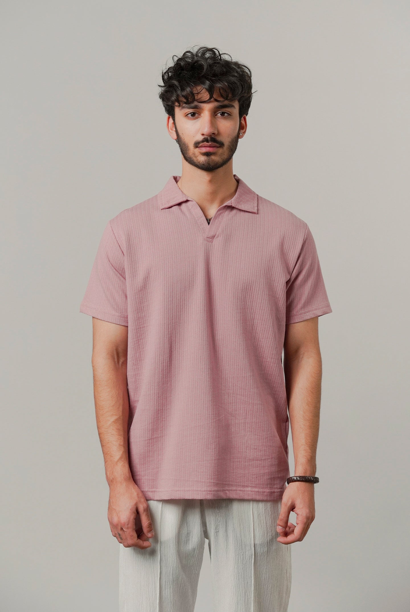 Johnny Collar Polo - Pink - Mendeez