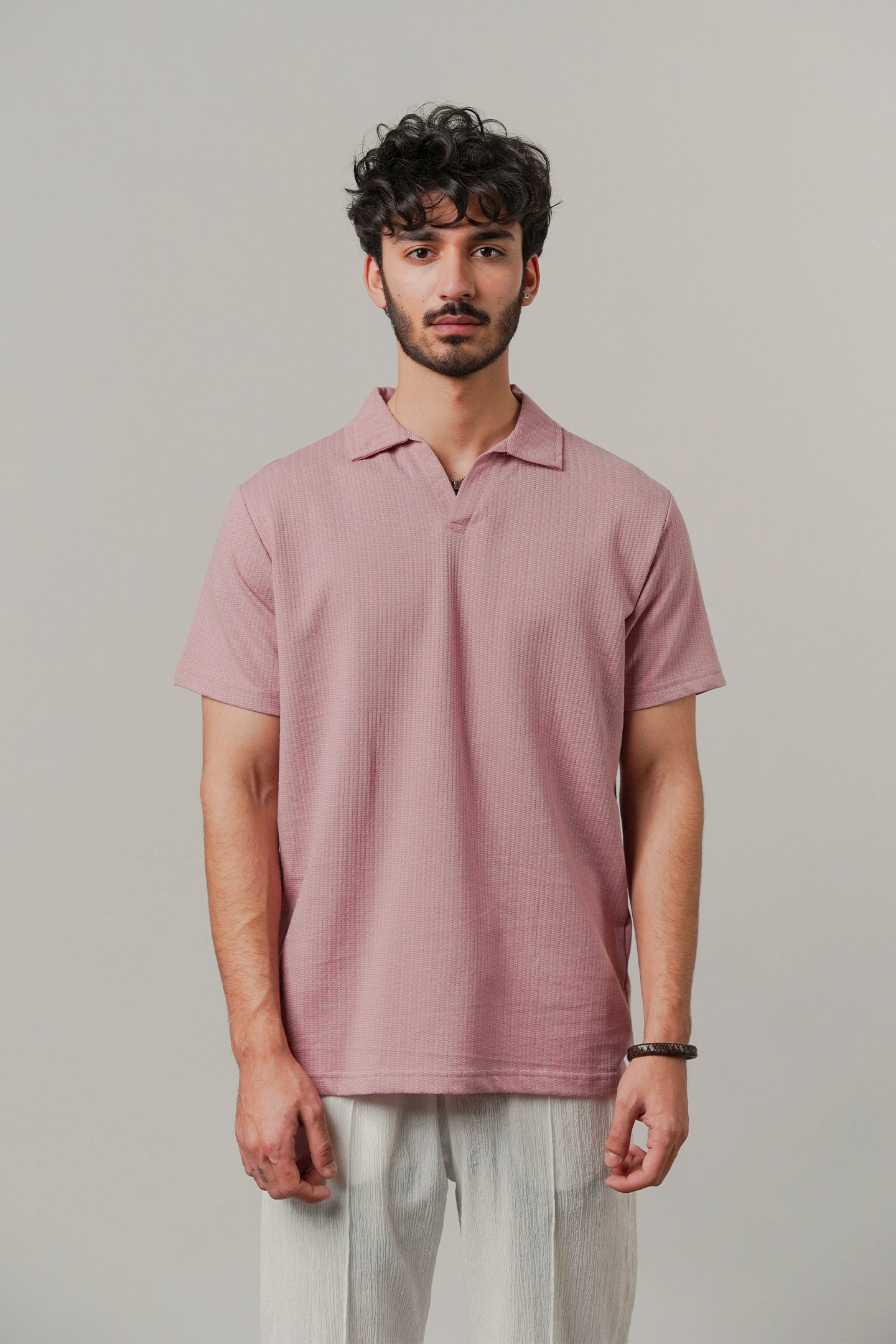 Johnny Collar Polo - Pink - Mendeez