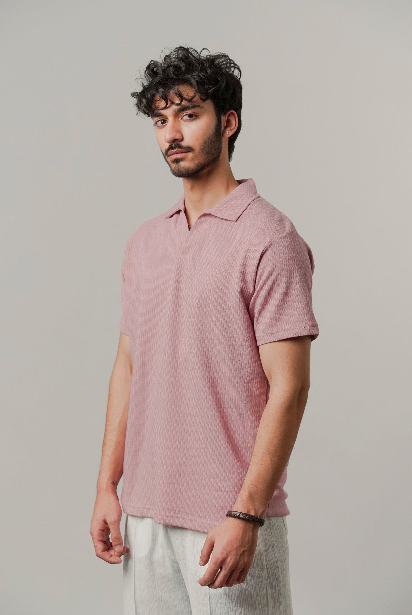 Johnny Collar Polo - Pink - Mendeez