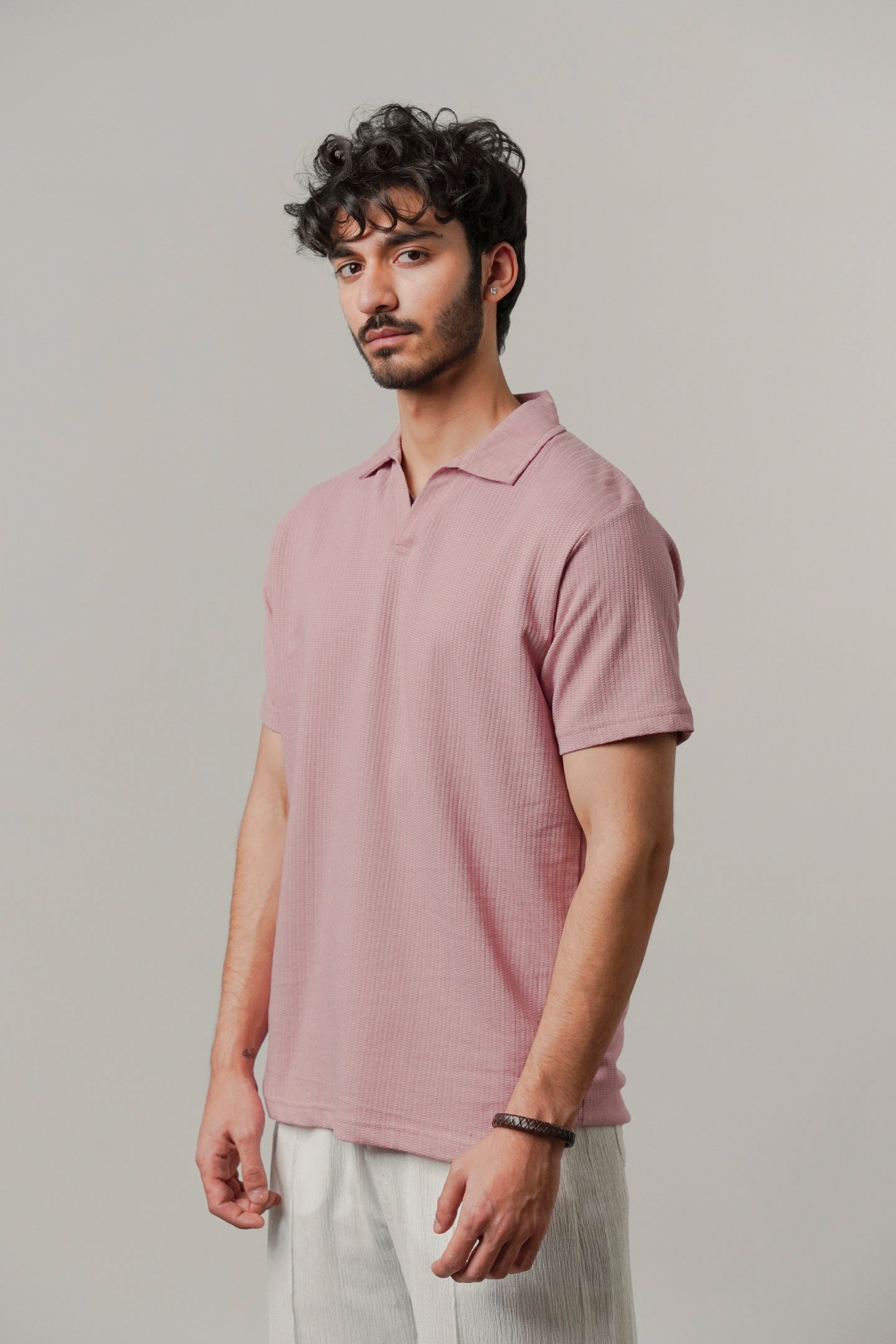 Johnny Collar Polo - Pink - Mendeez