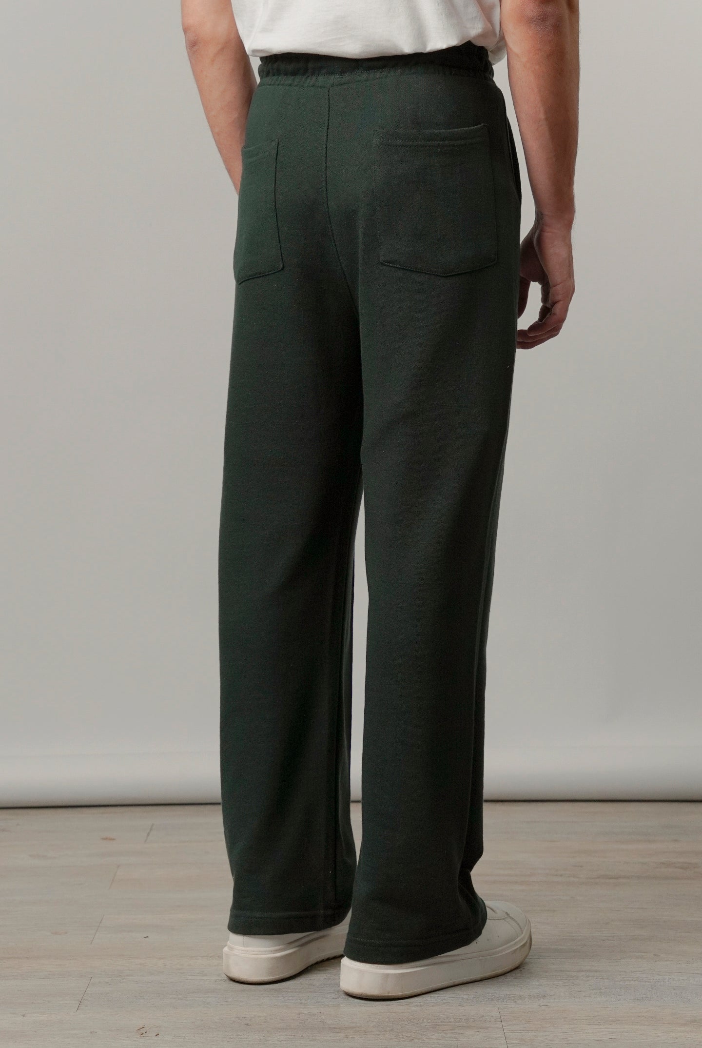 Pintex Jogger Pants - Bottle Green - Mendeez