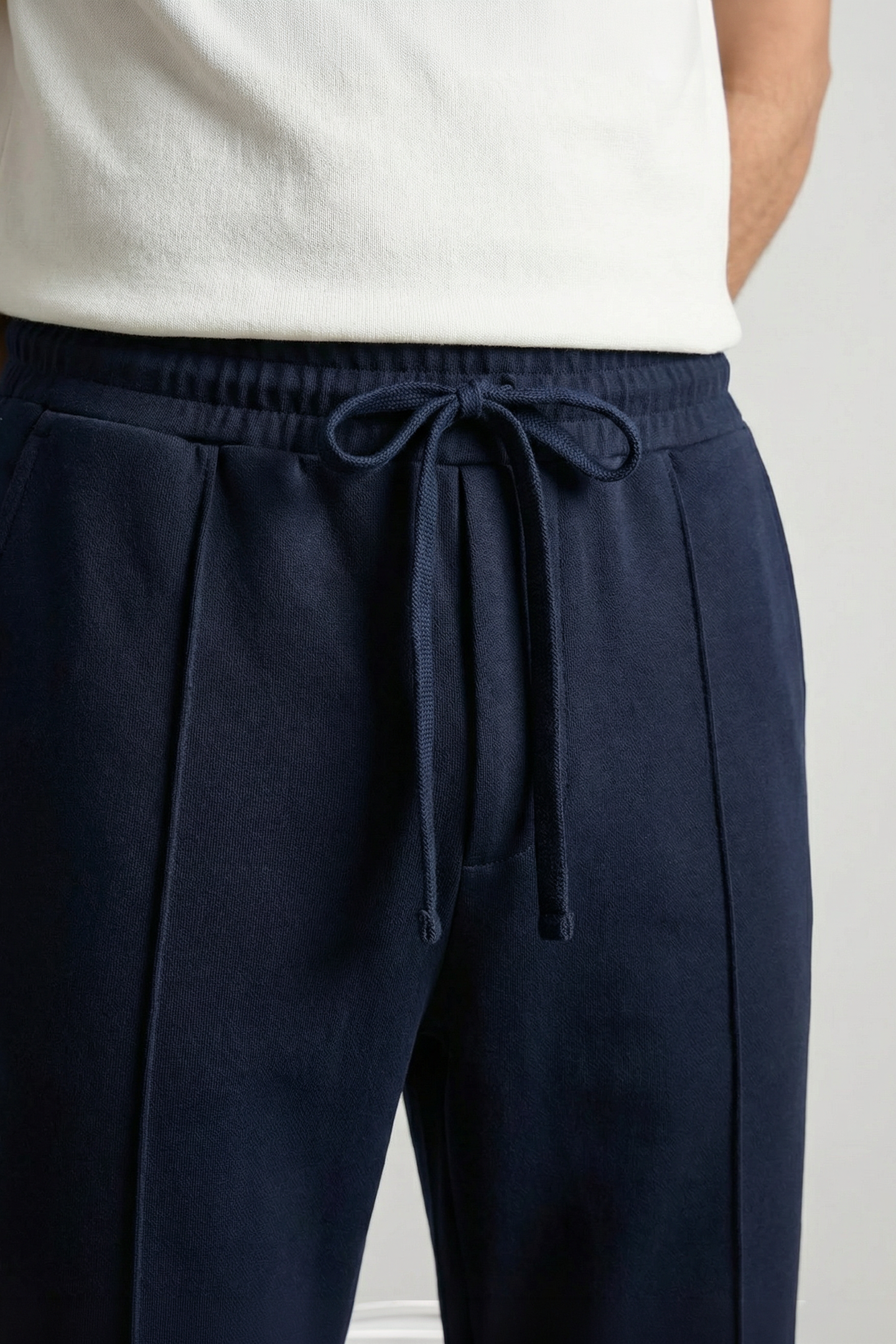 Pintex Jogger Pants - Navy Blue - Mendeez