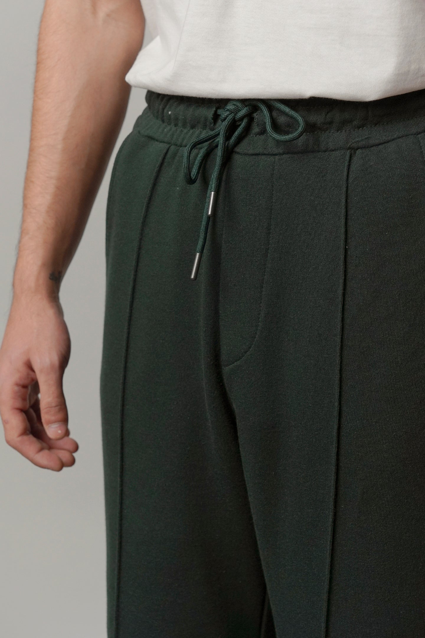 Pintex Jogger Pants - Bottle Green - Mendeez