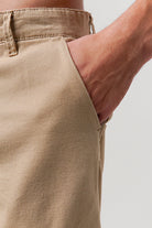 Linen Blend Shorts - Beige - Mendeez