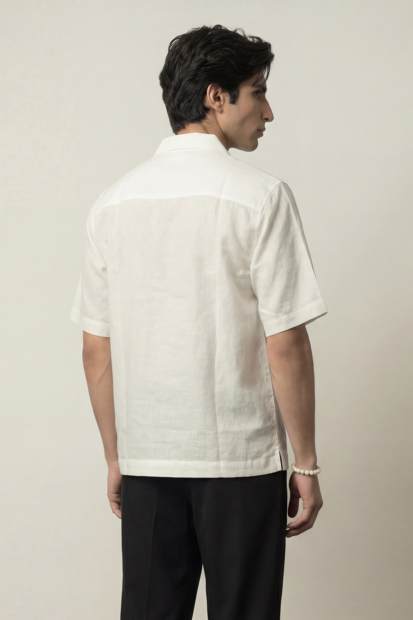 Oversized Cuban Shirt - White - Mendeez