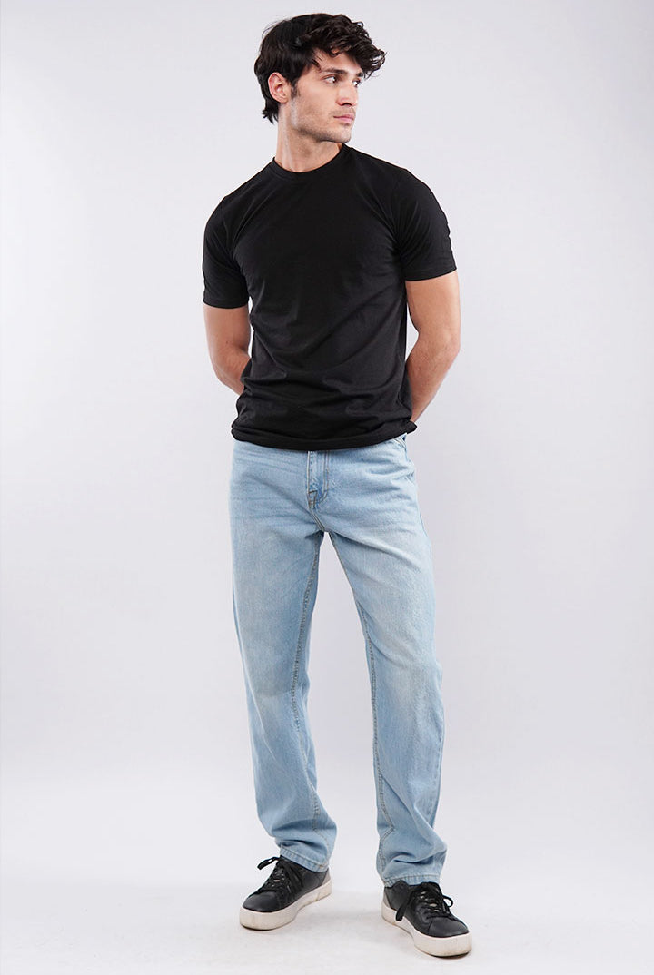 Straight Fit Denim - Sky Blue - Mendeez