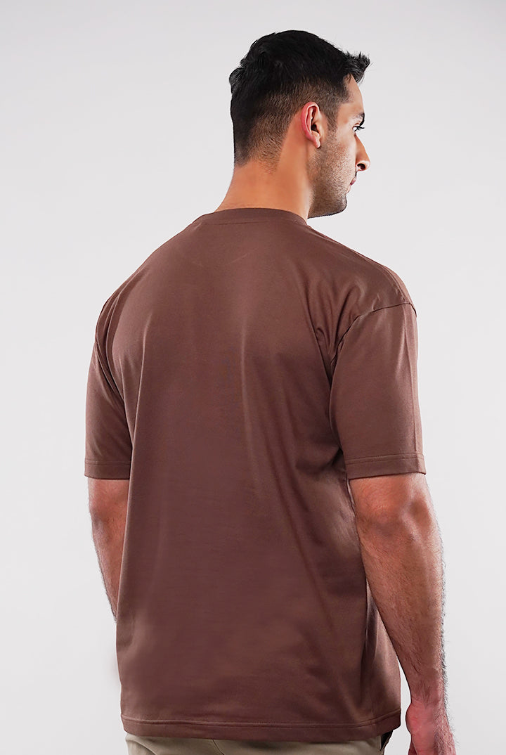 Oversized T-Shirt - Brown - Mendeez