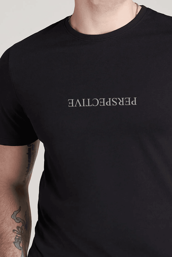 Printed Graphic T-Shirt - Black - Mendeez