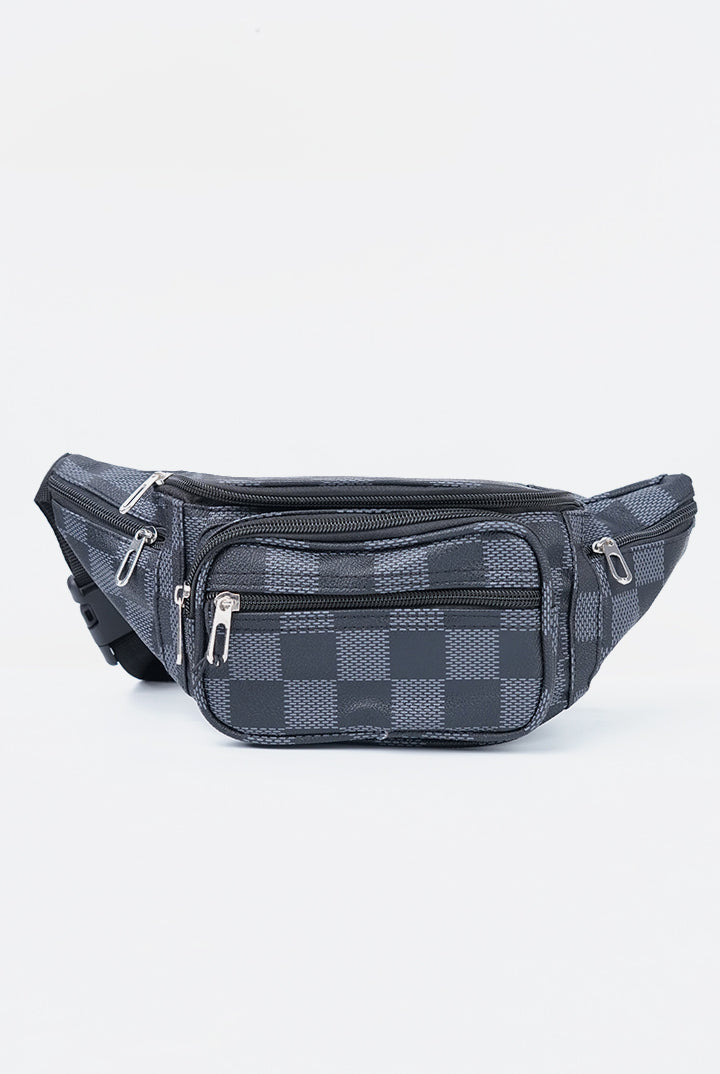 Leather Waist Bag - Grey - Mendeez