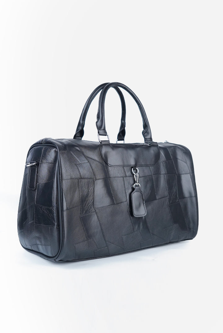 Patchwork Duffle Bag - Black-2-MENDEEZ