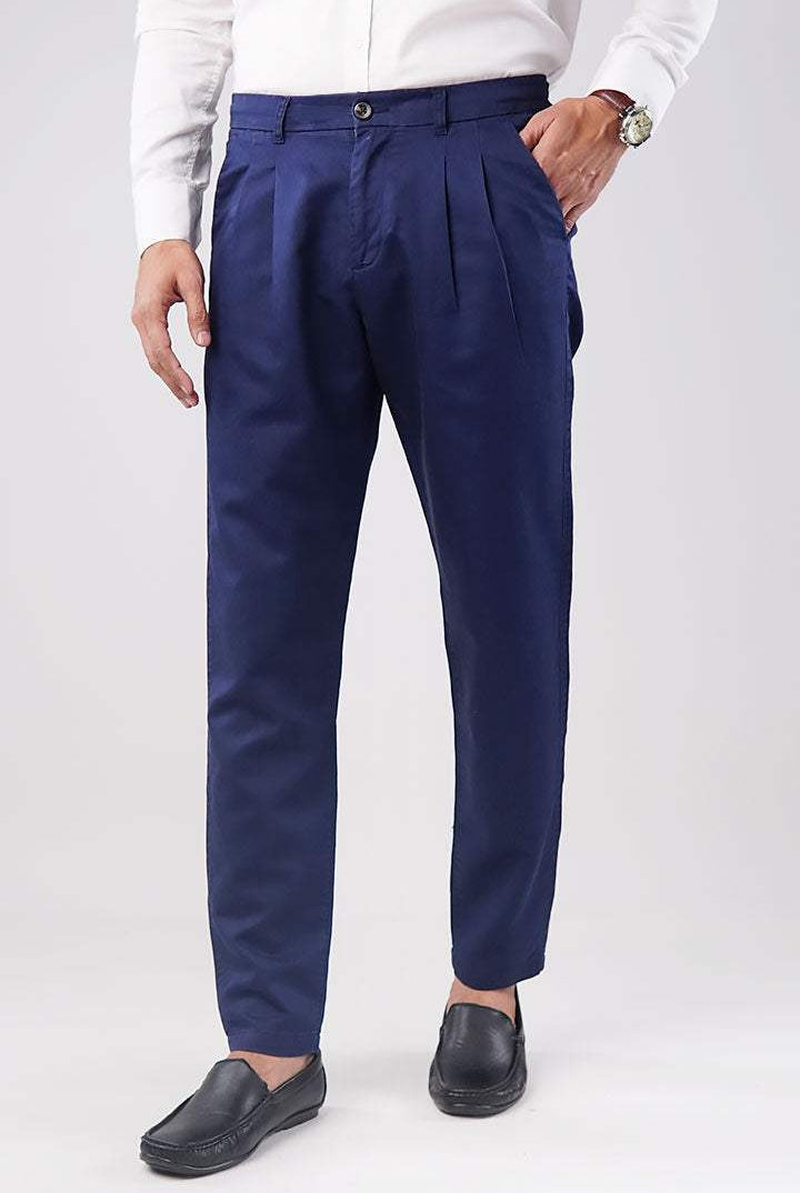 Pleated Pant - Navy - Mendeez PK