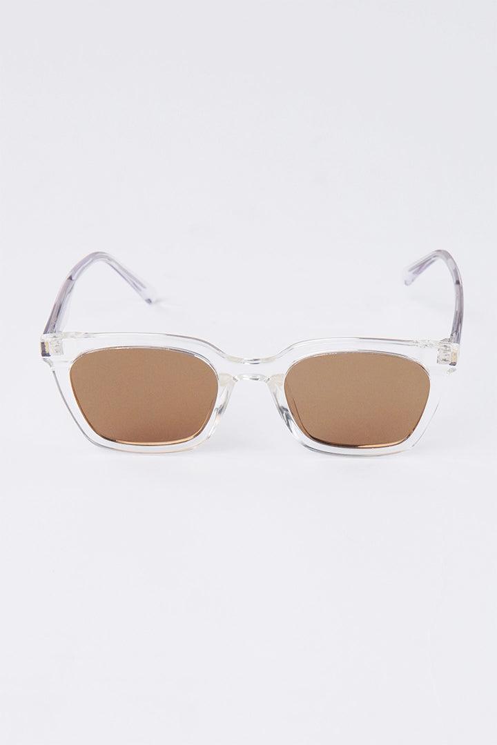 Transparent Square Sunglasses - Brown - Mendeez PK