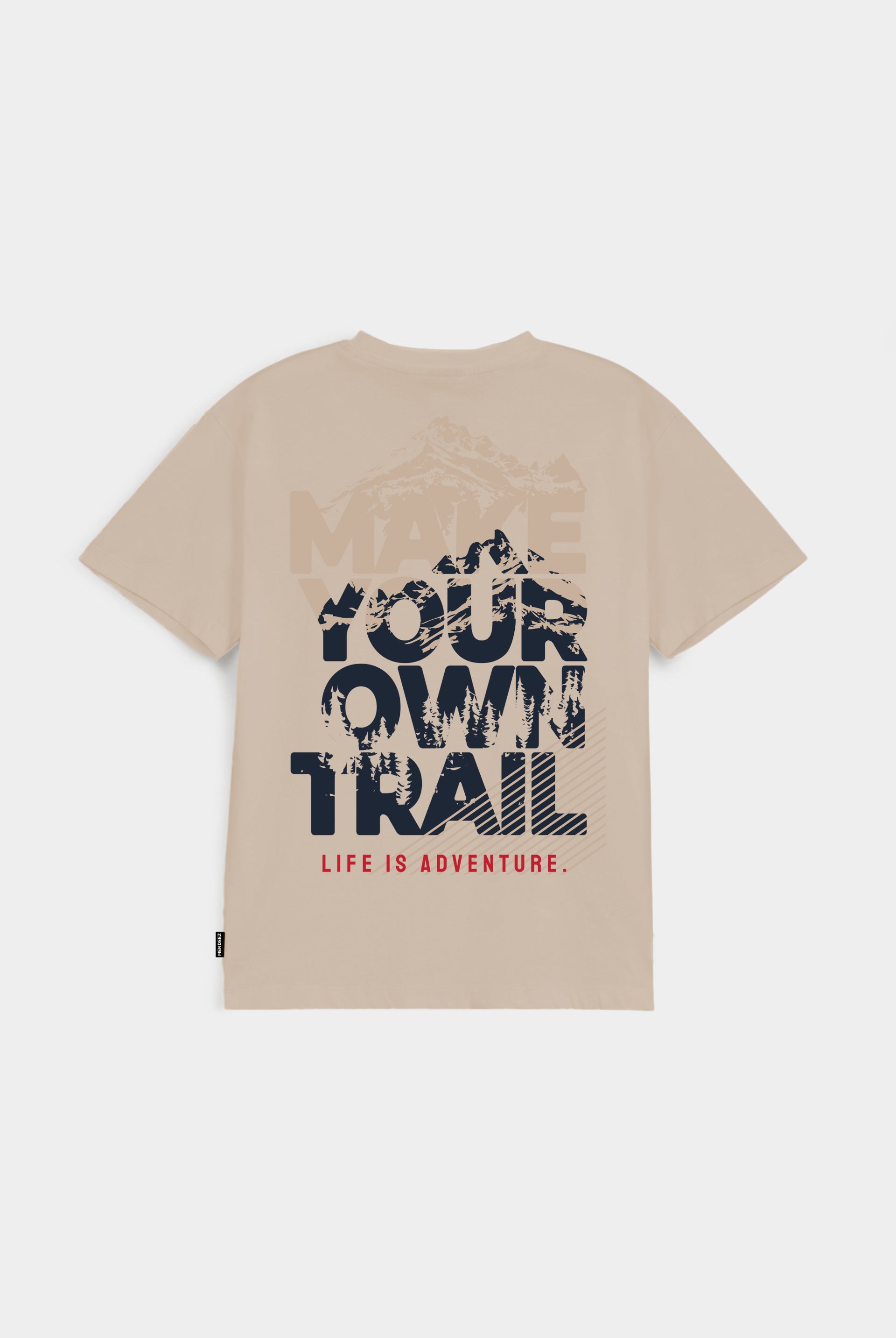 Printed Graphic Tee - Cream - Mendeez